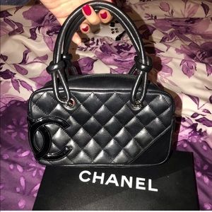 Chanel black quilted bag